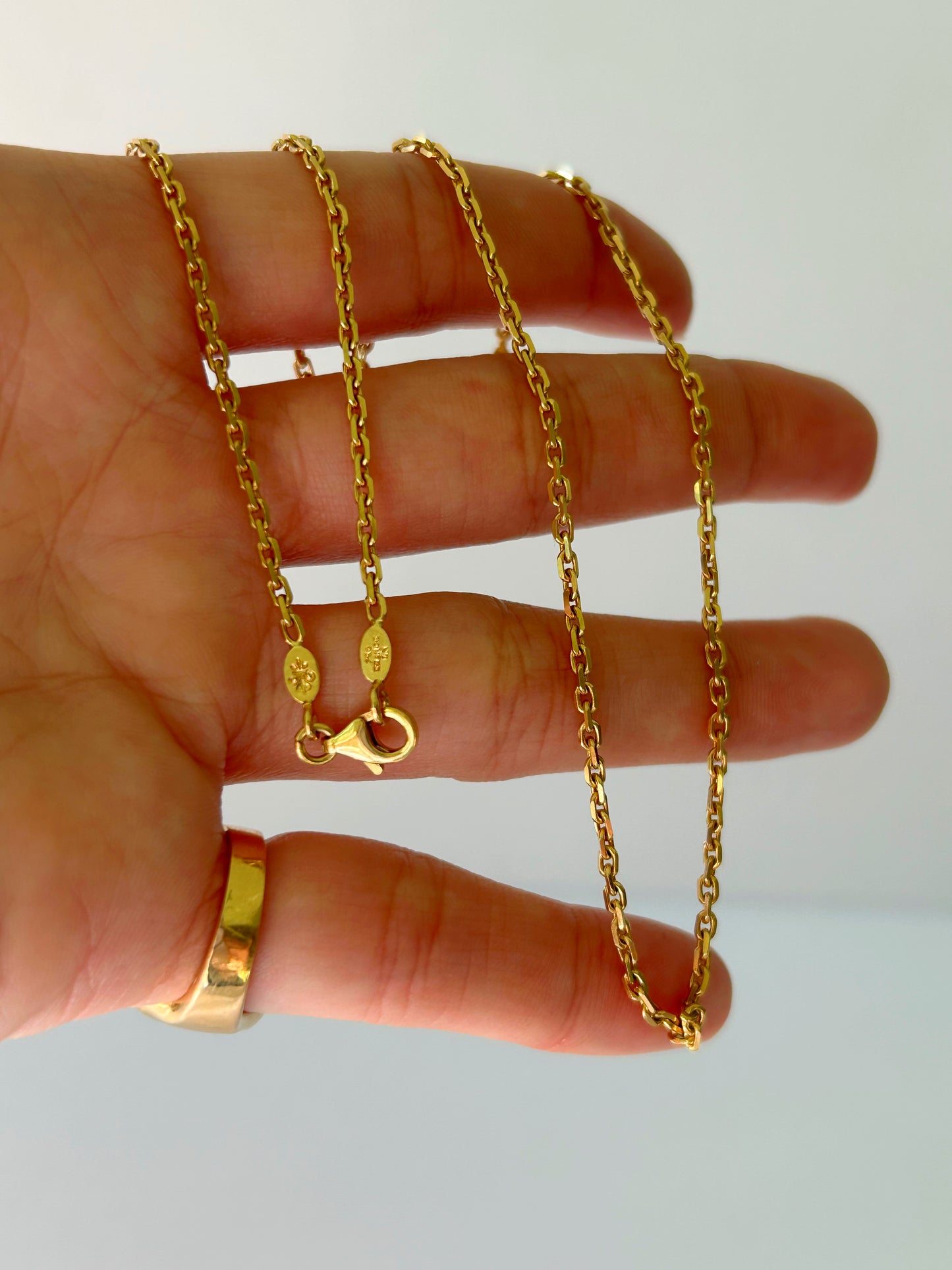 Vintage 18k French Biker Chain 20"