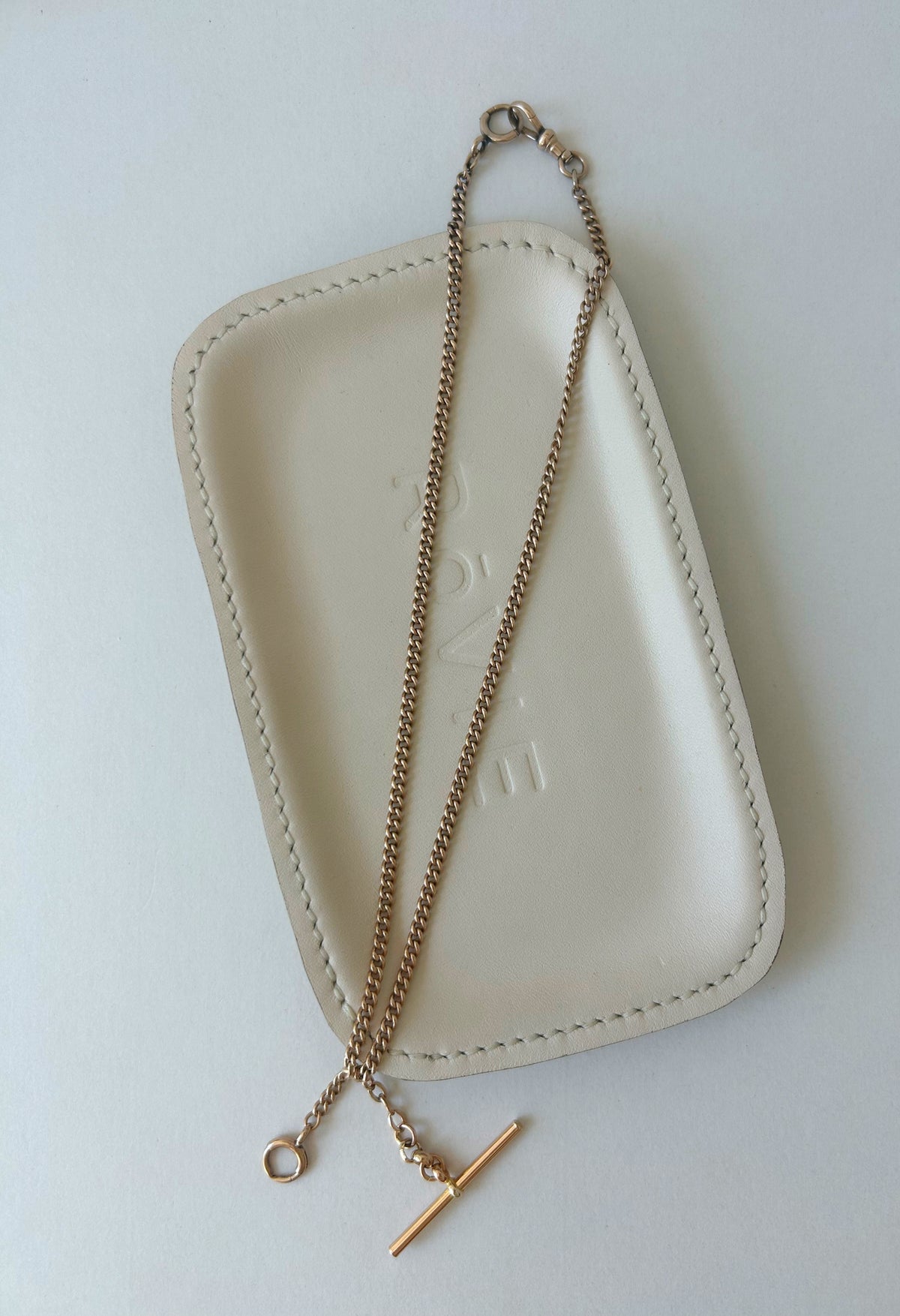 Antique 10k Curb Watch Chain - 17.25"