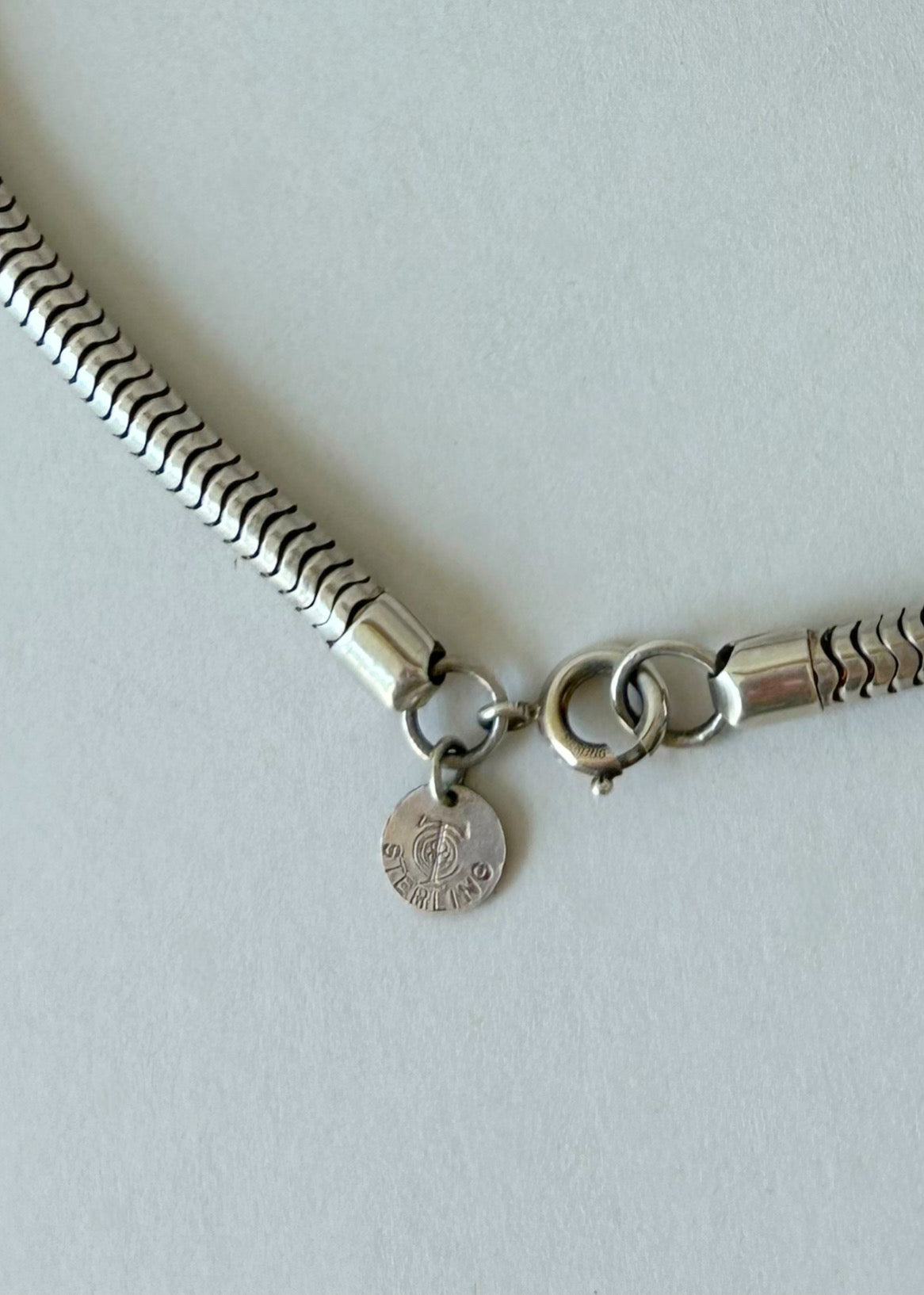 Vintage Sterling Silver T & Co. Snake Chain - 16" Long