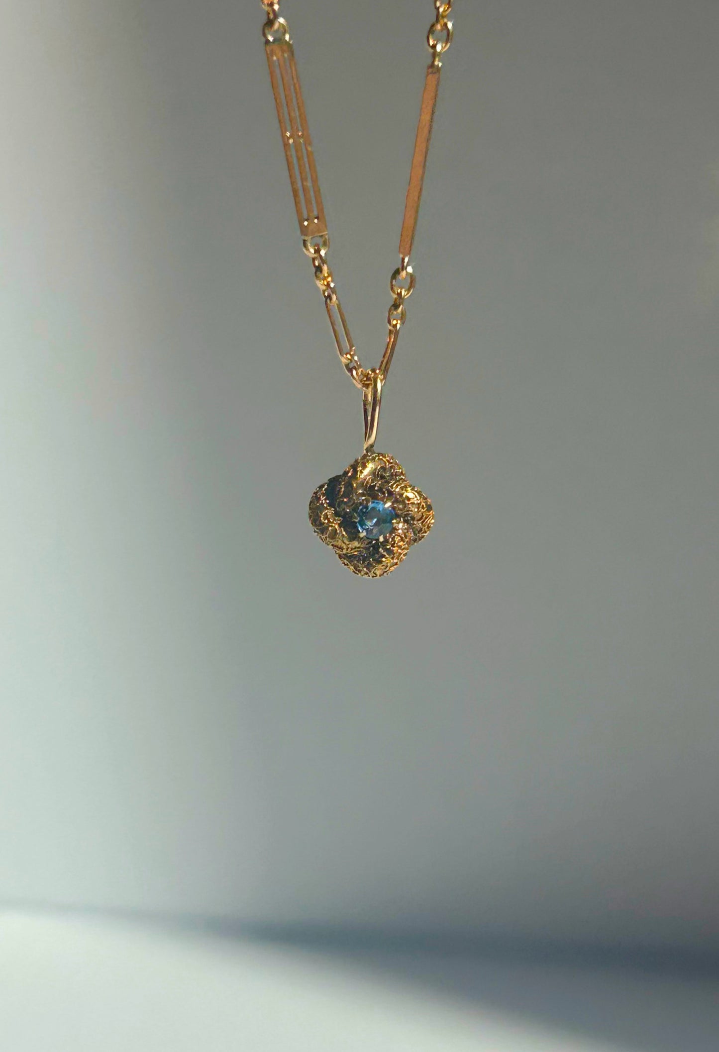 Antique 14k Sapphire Knot Stickpin Conversion