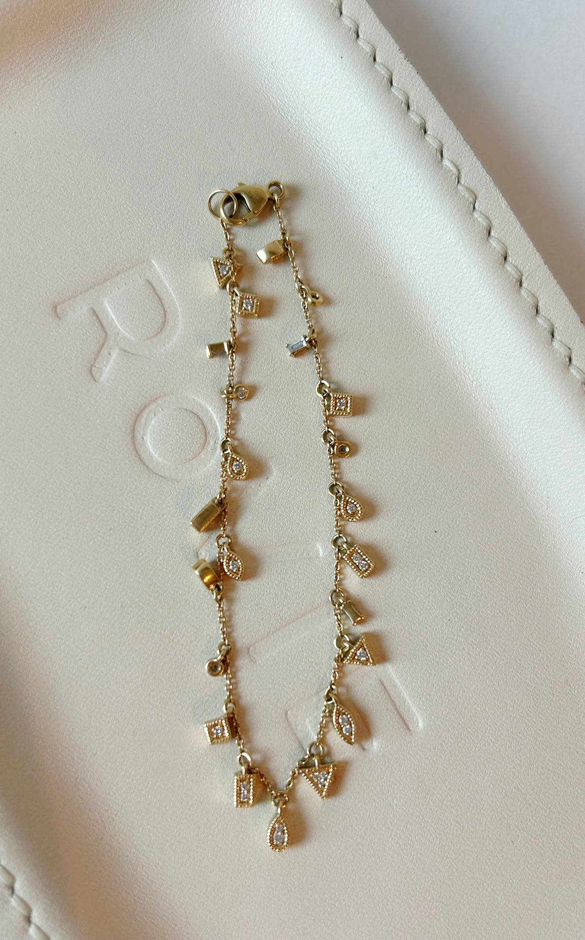 Modern Estate Diamond Station Bracelet - 6.25"
