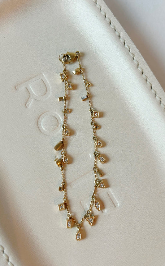 Modern Estate Diamond Station Bracelet - 6.25"