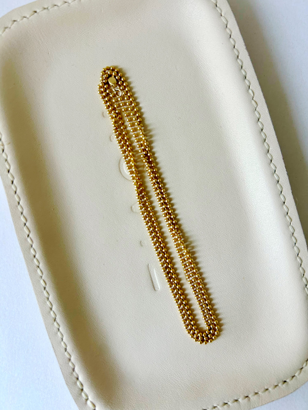 Vintage 18K Ball Chain - 24"