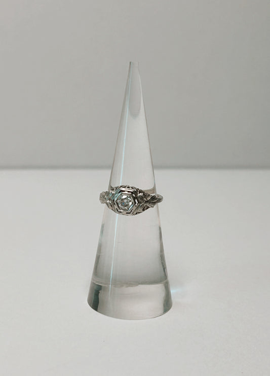 Antique Art Deco 14k OMC Diamond Ring sz 4