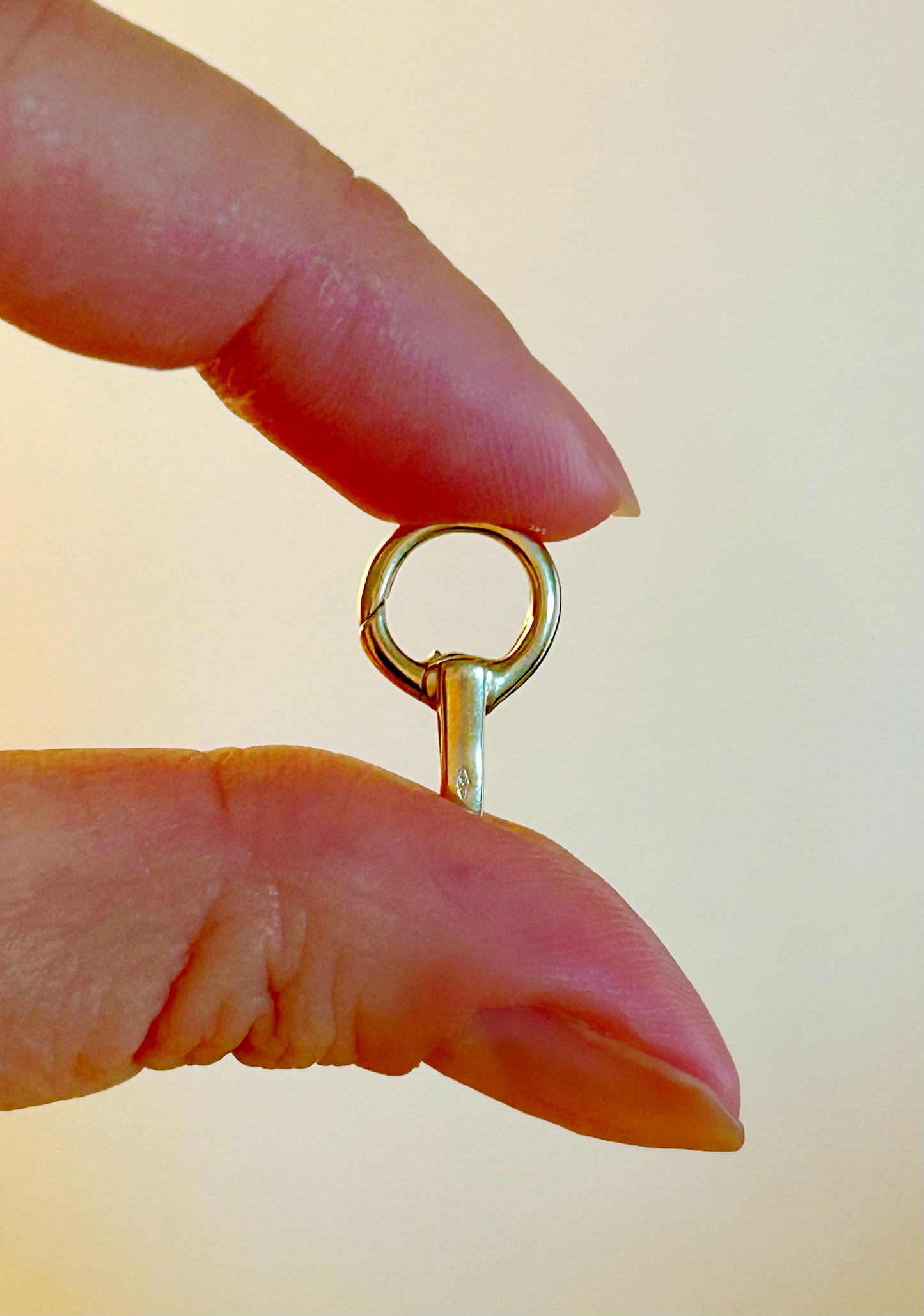 [Pre-Order] 14k Round Single Push Clasp w/Adjacent Loop