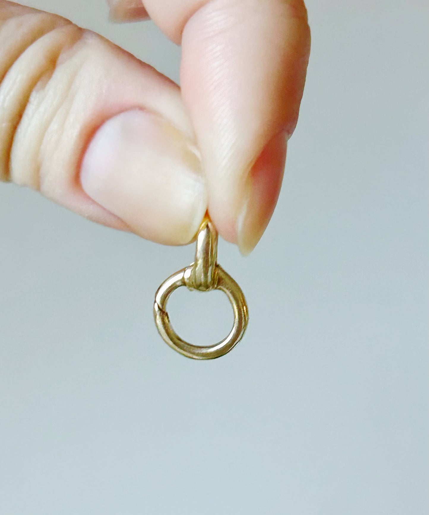 [Pre-Order] 14k Round Single Push Clasp w/Adjacent Loop