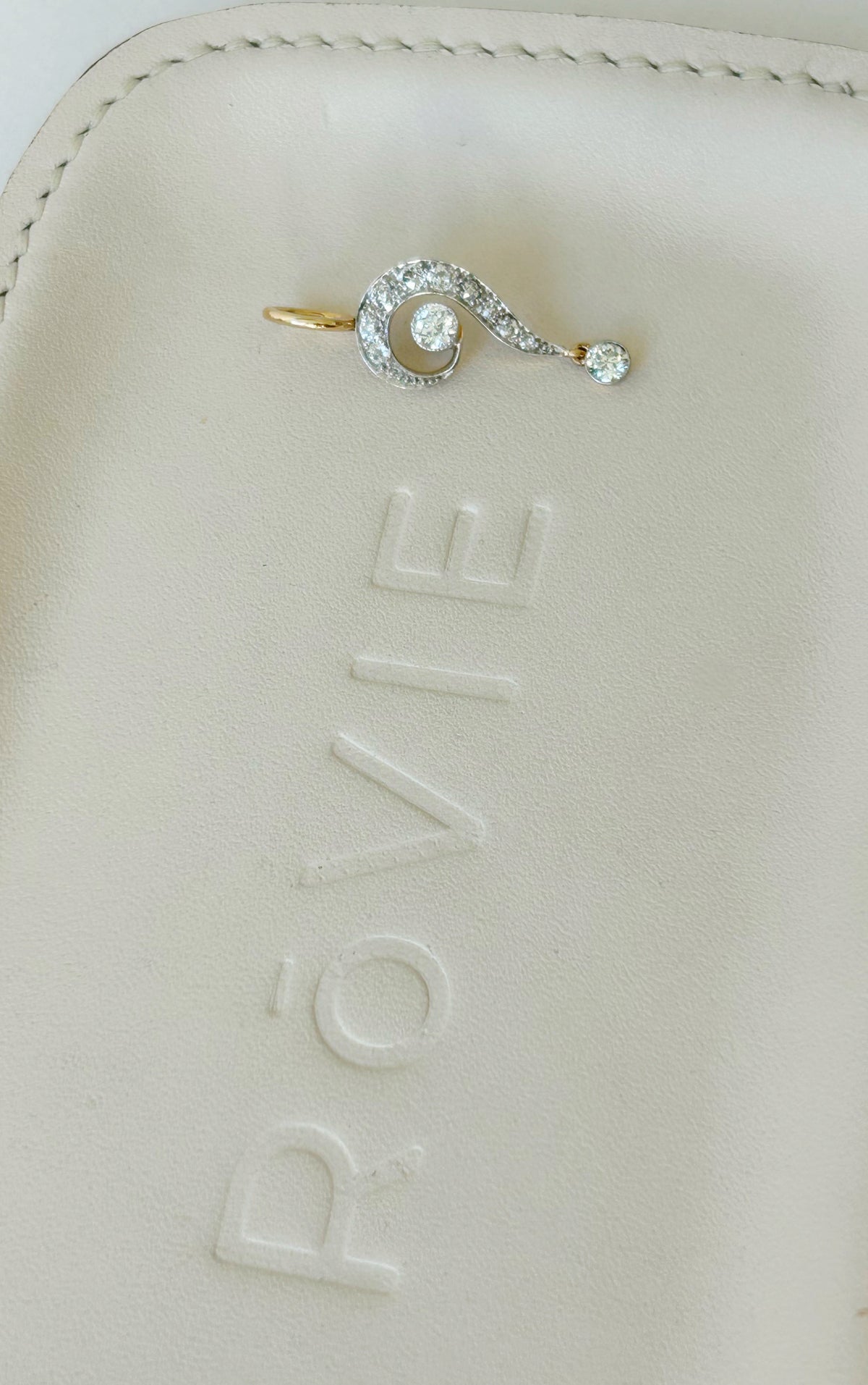 Antique Edwardian OEC Diamond Question Mark Pendant