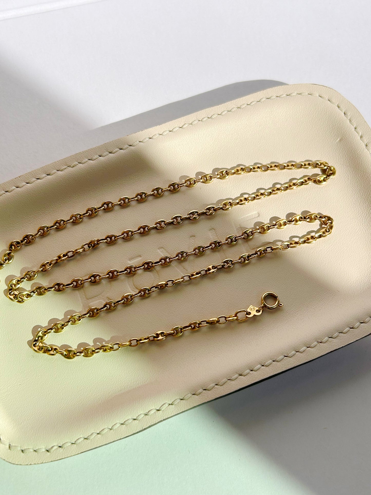 Vintage 14k Mini Puffy Mariner Chain - 23"