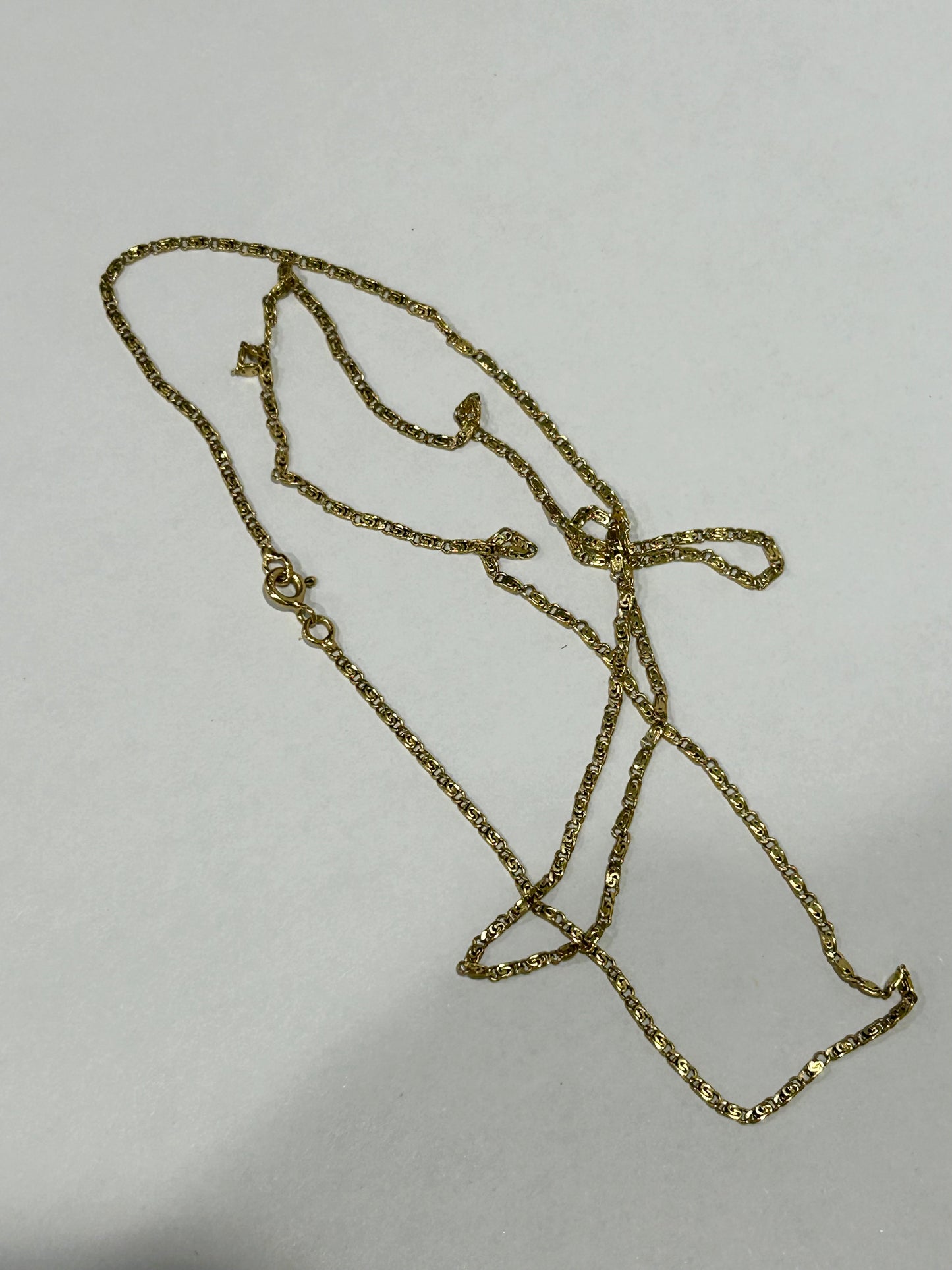 Vintage 18k Snail Chain - 25.5" Long